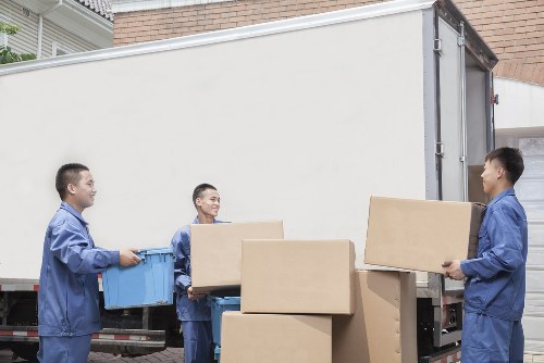 Labeled boxes and organized household storage arrangement