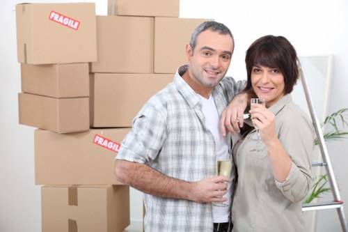 Planning an apartment move in Stjohns with labels and checklist